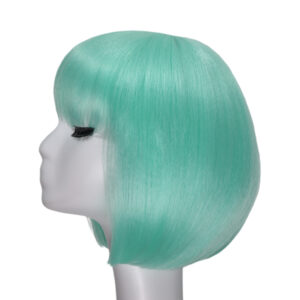 Orgwigs glowing in the dark short bob wig with bangs light green color