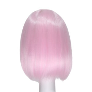 Orgwigs glowing in the dark short bob wig with bangs pink color