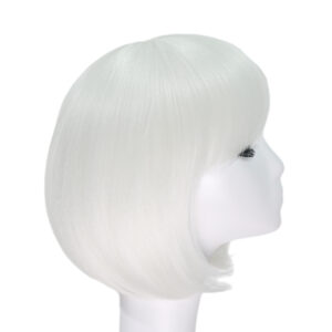 Orgwigs glowing in the dark short bob wig with bangs white color